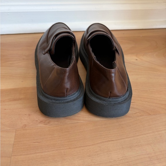 Women’s Brown Leather Slip-On Loafers - Picture 3 of 5
